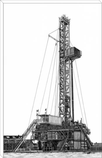 H&P Rig Pen and Ink