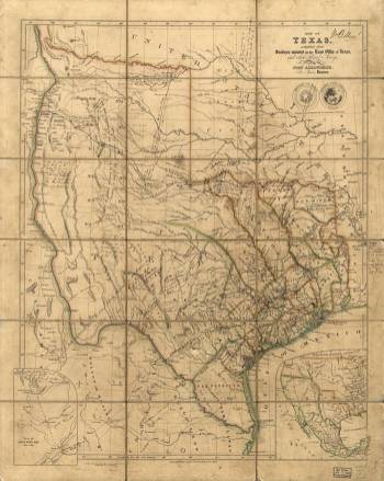 Texas Map 1841 by John Arrowsmith and William Bollaert